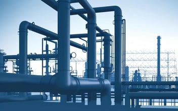 an ai image of an chemical factory